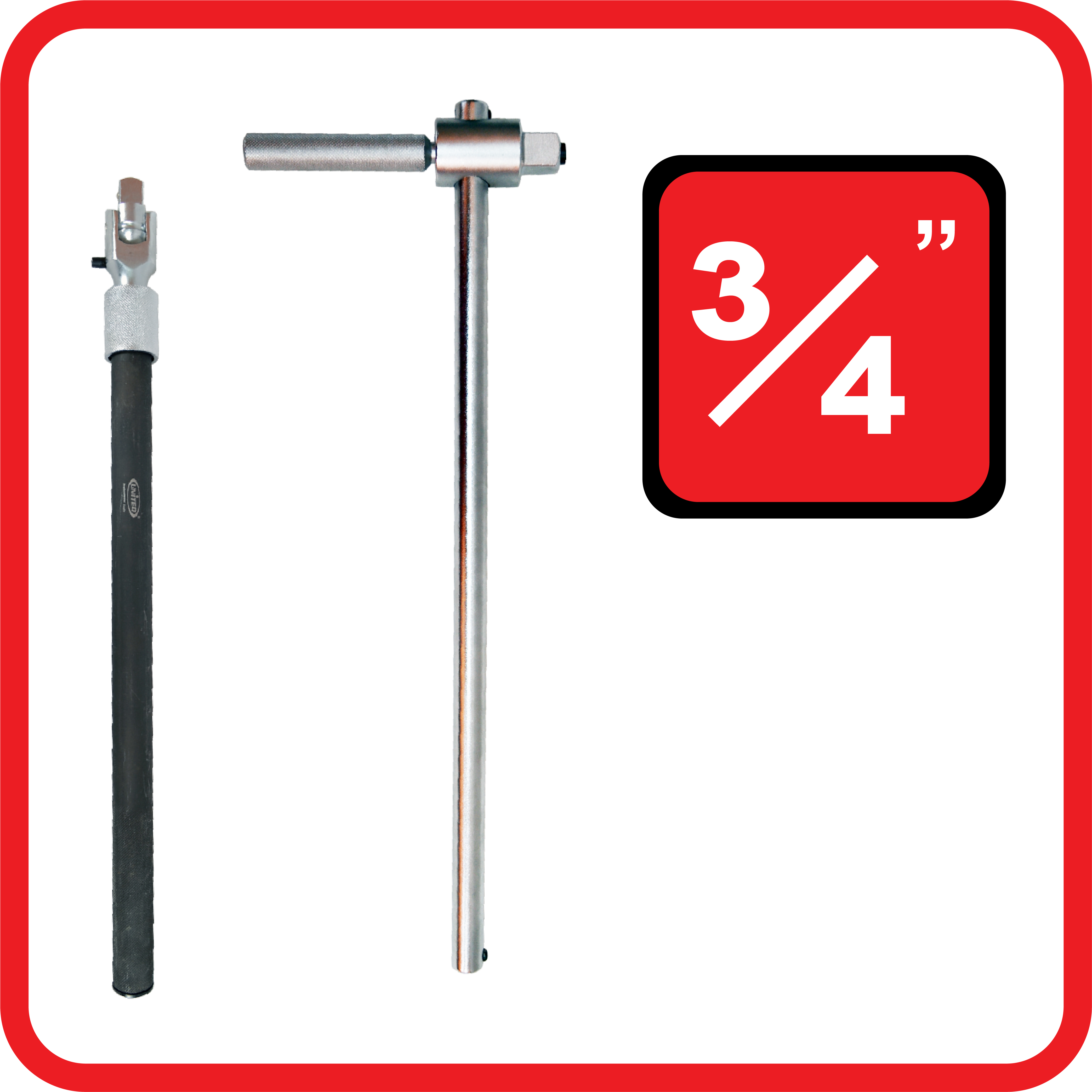 UNITED 3/4" Breaker Bar & Sliding Handle